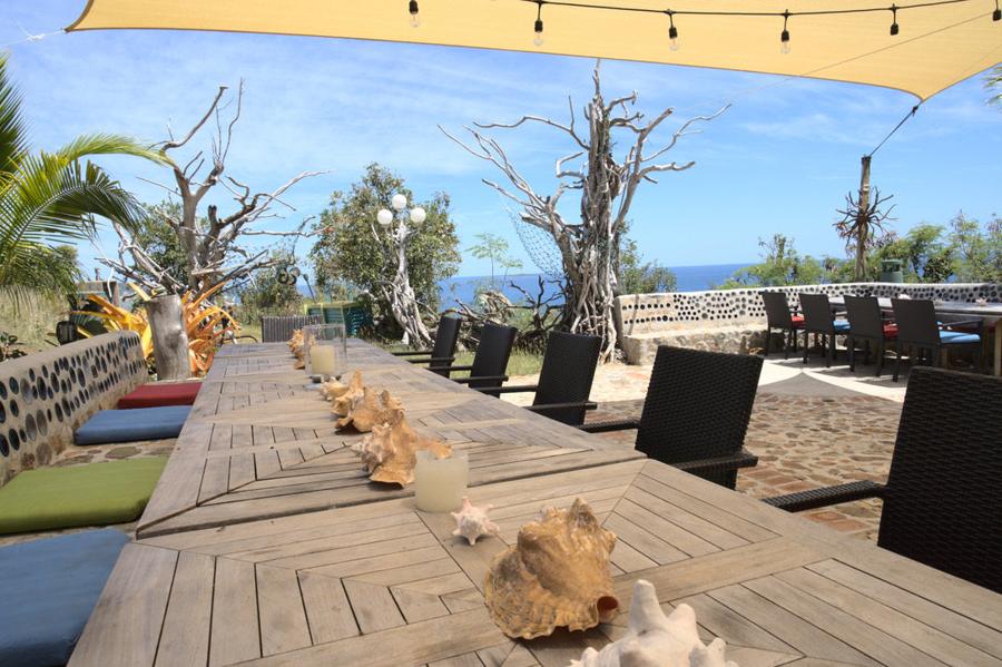 Ocean view deck with lounge seating
