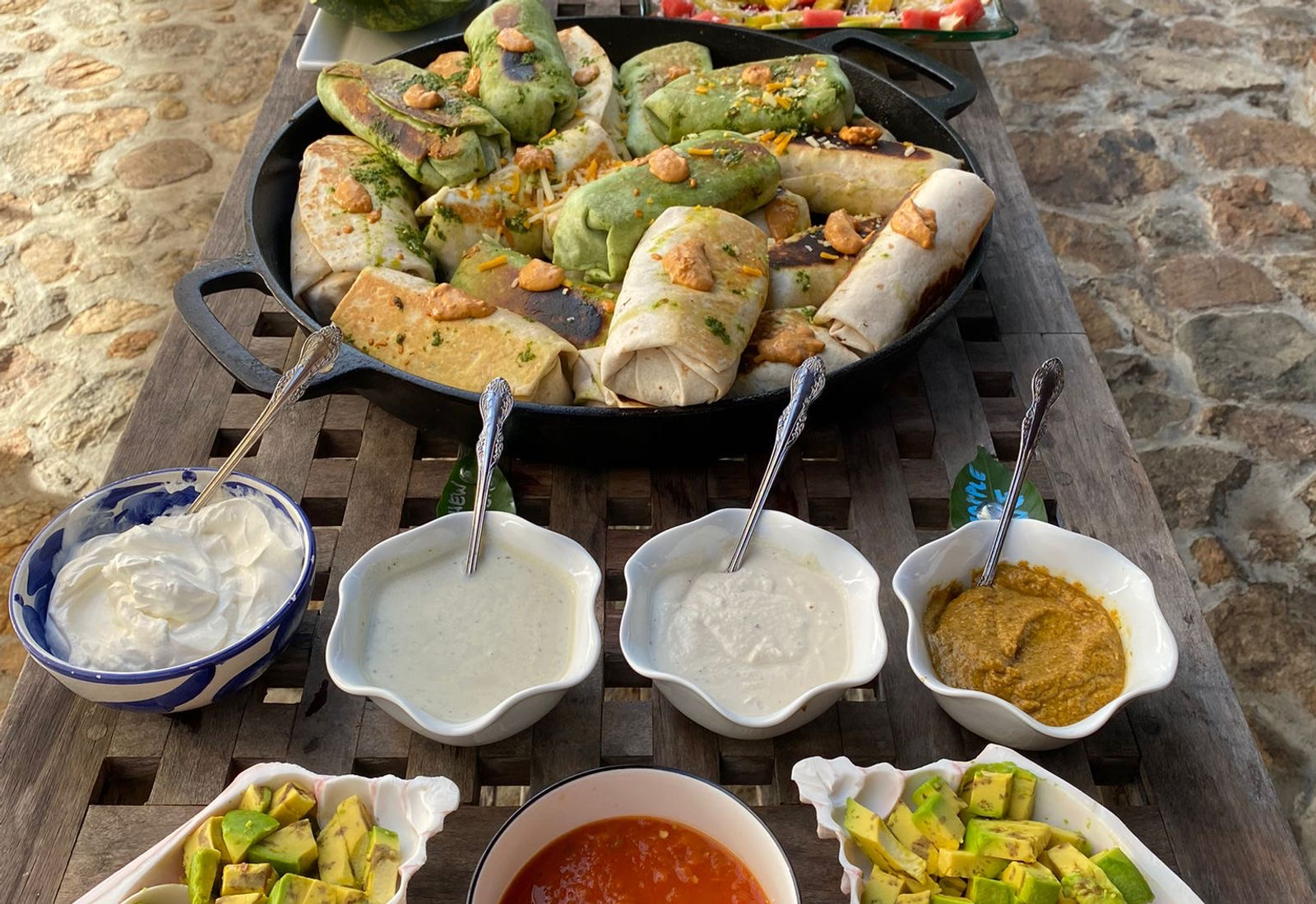 Spread of dishes prepared at 4 Elements